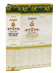GOLOKA AYURVEDIC ARRUDA C/ SAL - Incenso Indiano de Massala (valor unitário)