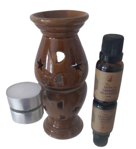 Aromatizador - Recho Marrom - 8cm + Vela
