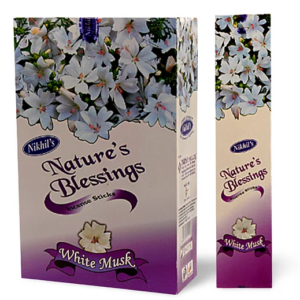 Incenso Nikhil's Nature's Blessings - White Musk - Almíscar Branco