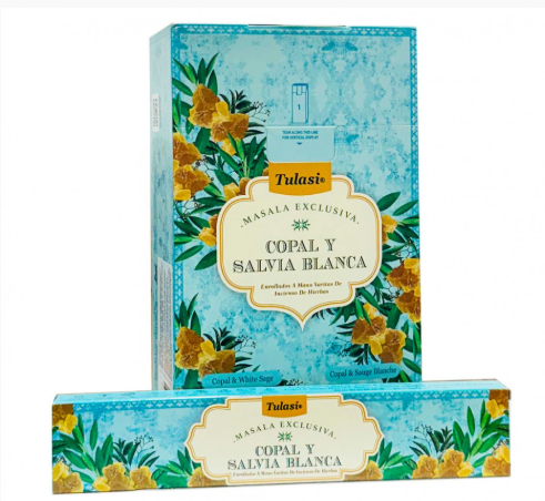 Tulasi Copal e Salvia Branca - Incenso Massala Indiano
